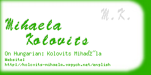 mihaela kolovits business card